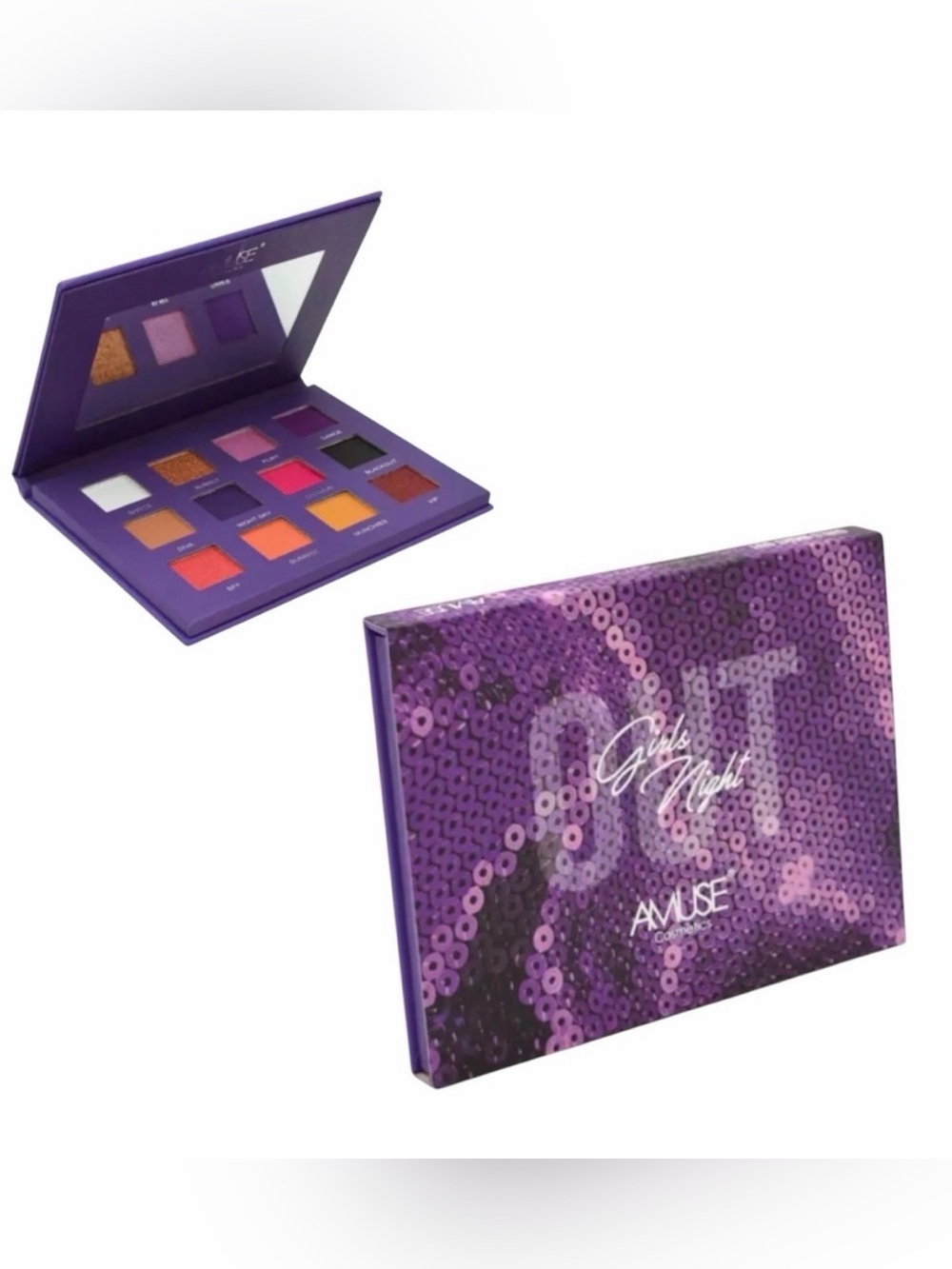 Amuse Girls Night Purple Eyeshadow Palette - Vibrant Purple & Multicolor Shades